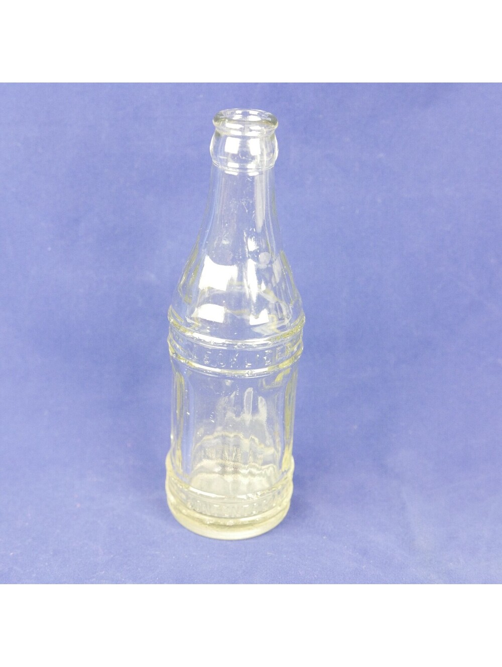 Vintage Lecklider Bros Greenville Ohio Soda Bottle Clear Glass Art Deco 6.5 oz